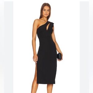 Bardot Elegant Black One-Shoulder Gown